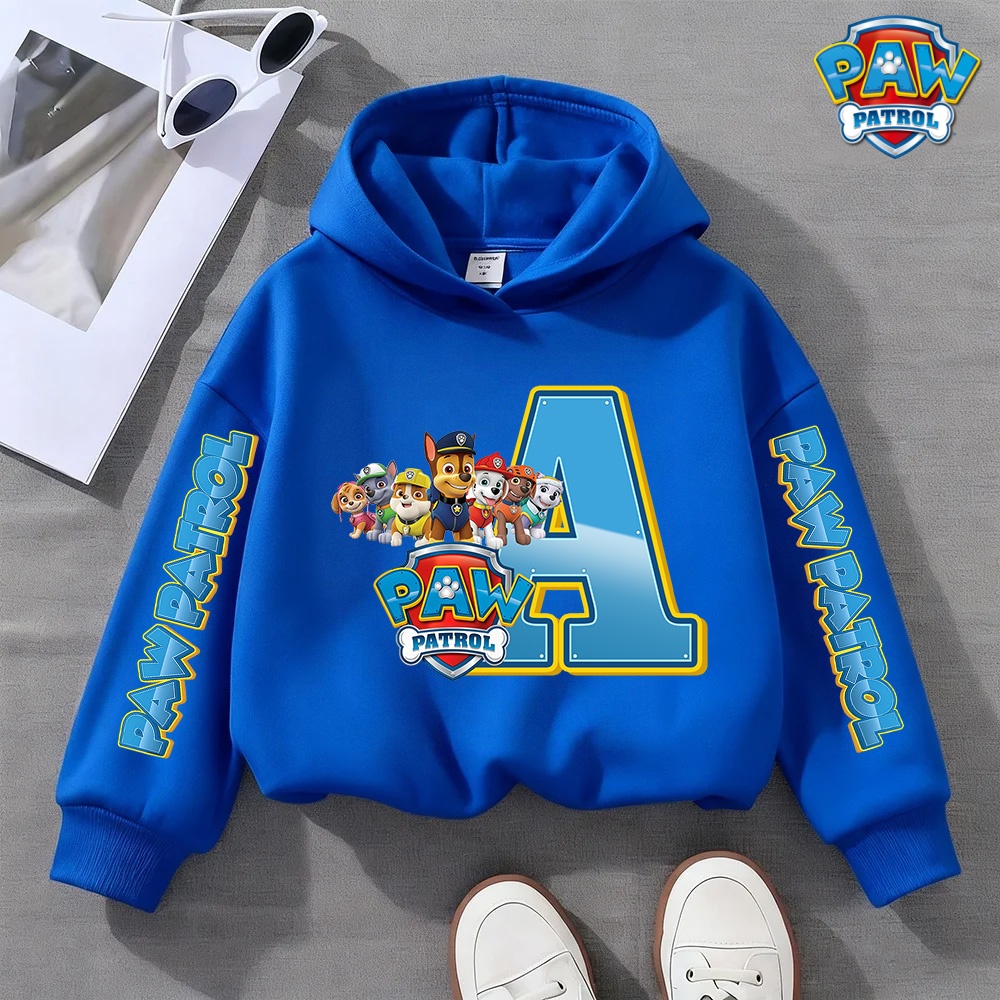 Winter Clothing Name - PAW Patrol Mektup A-Z Adı Kapüşonlu