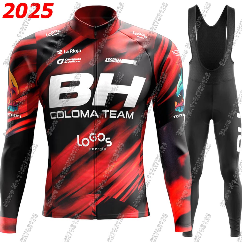 Winter Clothing In Spanish - 2025BH Coloma Takımı Bisiklet Jersey Seti