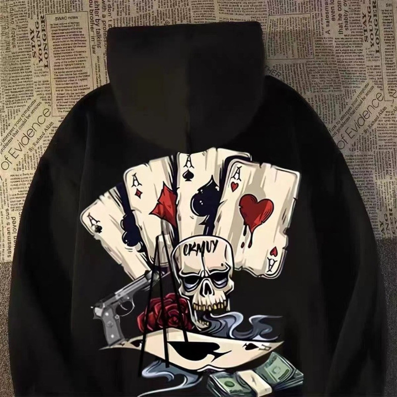 Winter Clothes Shop - [M-8XL Kapüşonlular]Sonbahar Erkek Kazak Hoodie Büyük