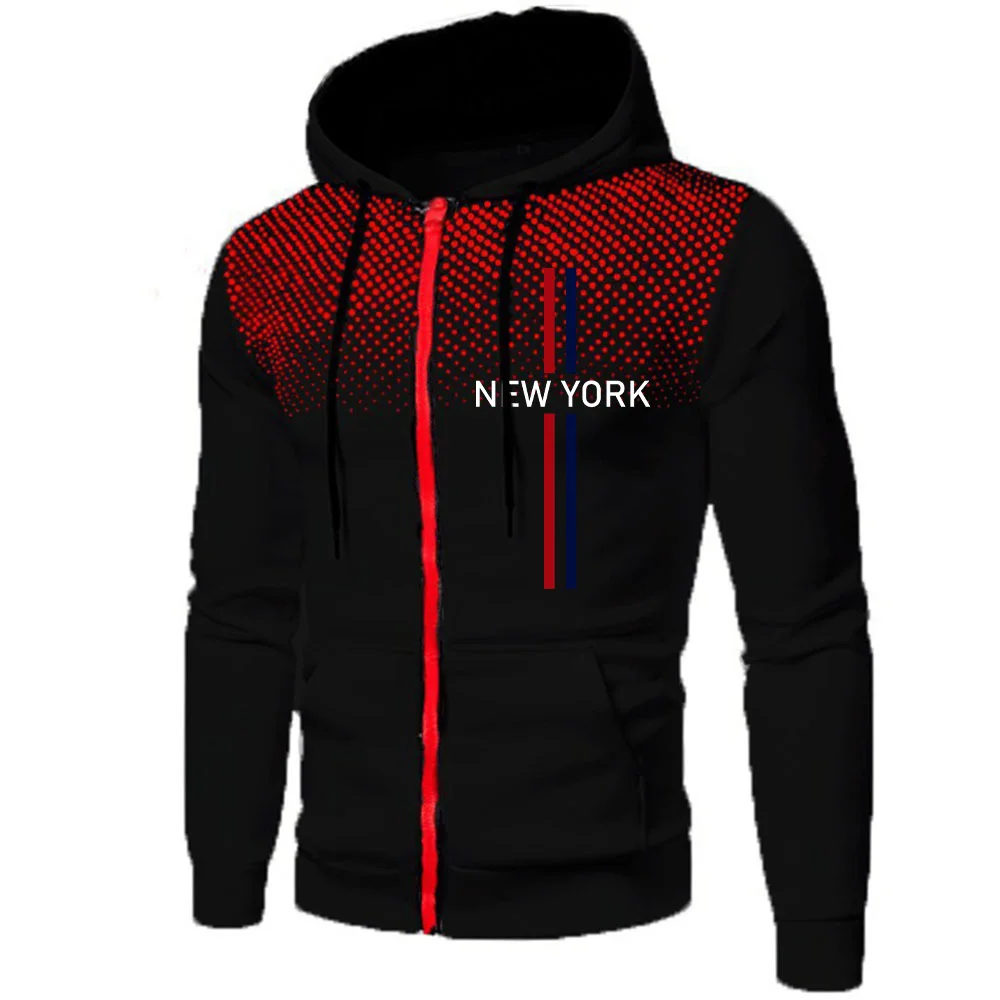 Winter Clothing New York - New York Baskı Erkek Ceketler Rahat