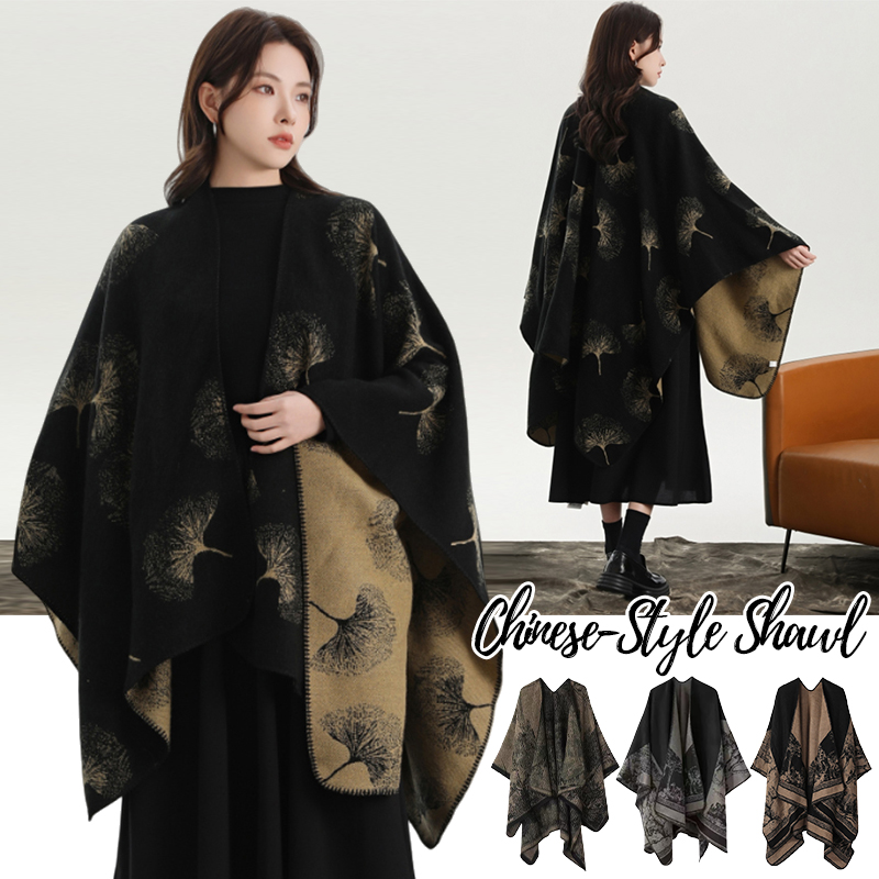 Winter Clothing Gift Ideas - Baskılı Örme Şal Kadınlar için Sonbahar