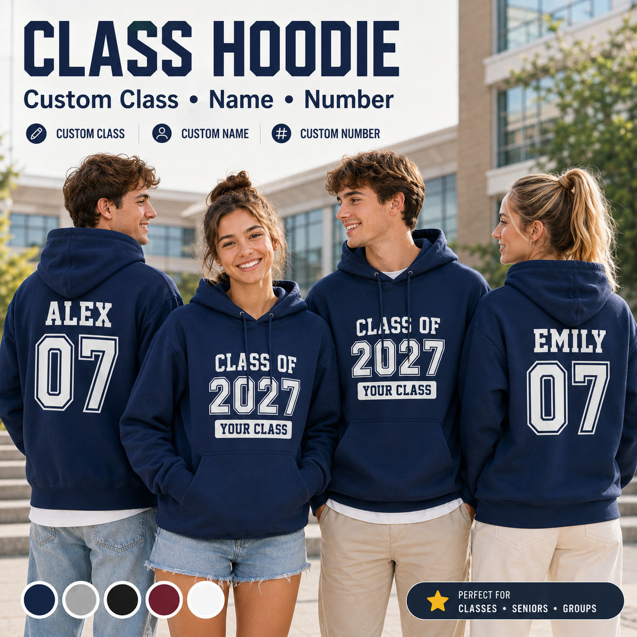 Winter Clothing Name - Mezuniyet Temalı Unisex Kapüşonlu Sweatshirt Özel