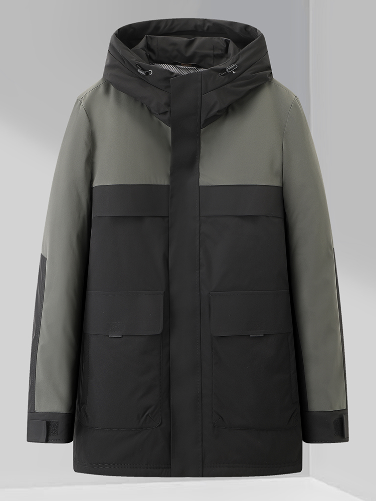 Winter Clothing Name - Erkek Modası Günlük Renk Bloklu Trendy