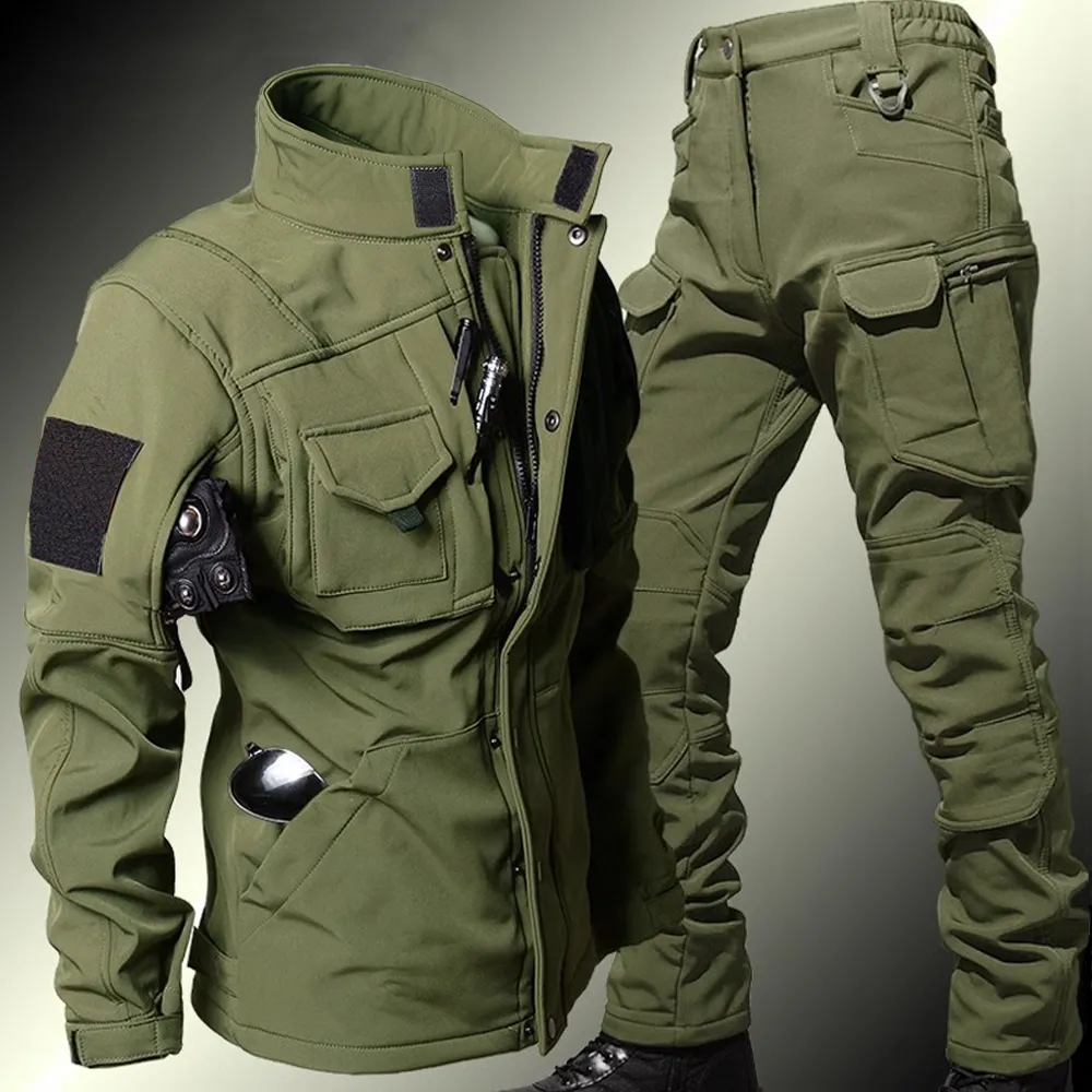 Windproof Jacket Softshell - Erkek Taktik Setleri Kış Köpekbalığı Cilt