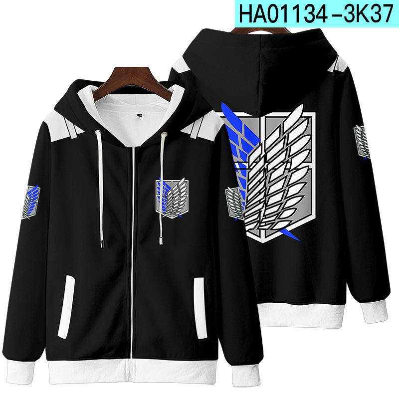 Titan 3D fermuar Anime Hoodie  - Winter Clothes Shop incelemesi ve fiyatı