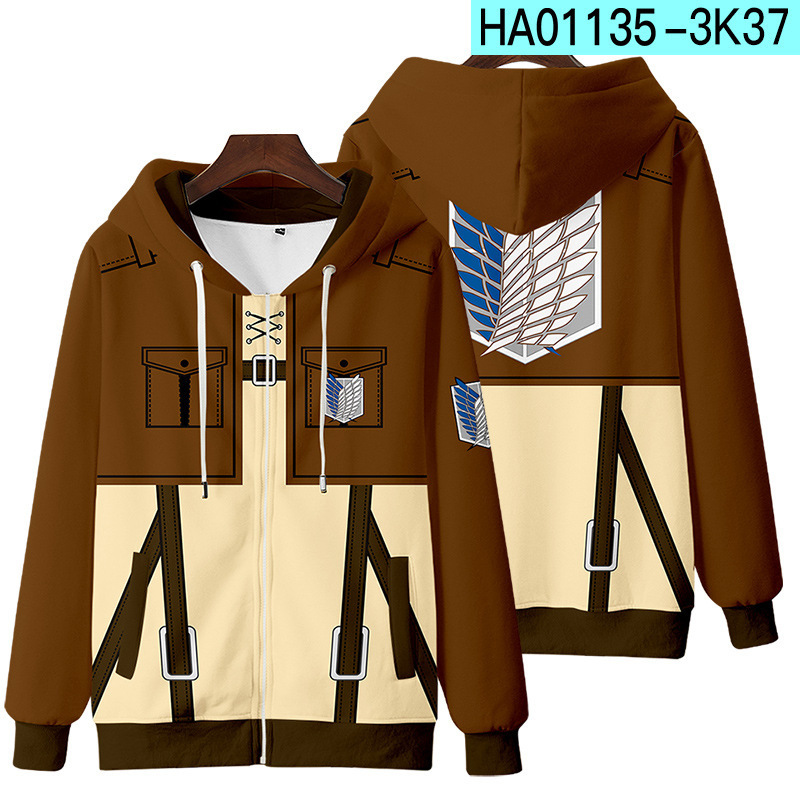 Titan 3D fermuar Anime Hoodie  - Winter Clothes Shop incelemesi ve fiyatı
