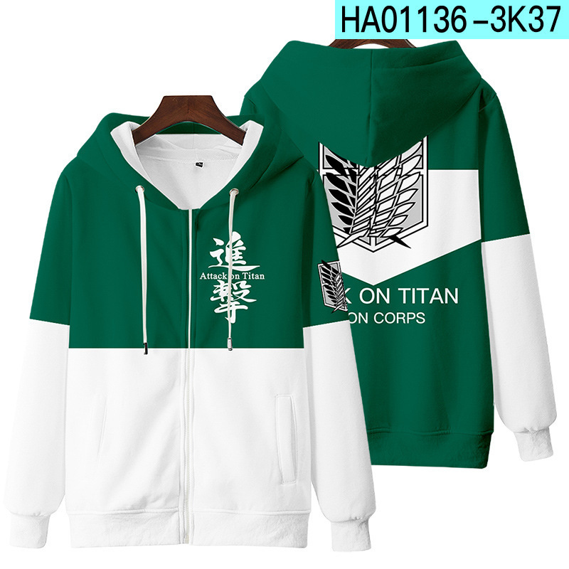 Titan 3D fermuar Anime Hoodie  - Winter Clothes Shop incelemesi ve fiyatı